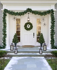 Balsam Hill 24" Outdoor Berry Cypress Pre-Lit Wreath