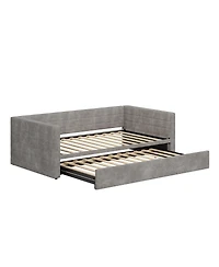 Streamdale Furniture Twin Upholstered Daybed with Pop-Up Trundle, Twin to King