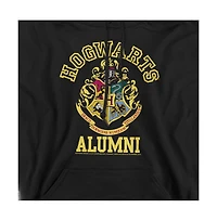 Harry Potter Men's Hogwarts Alumni Crest Pullover Graphic Kangaroo-Pocket Hoodie
