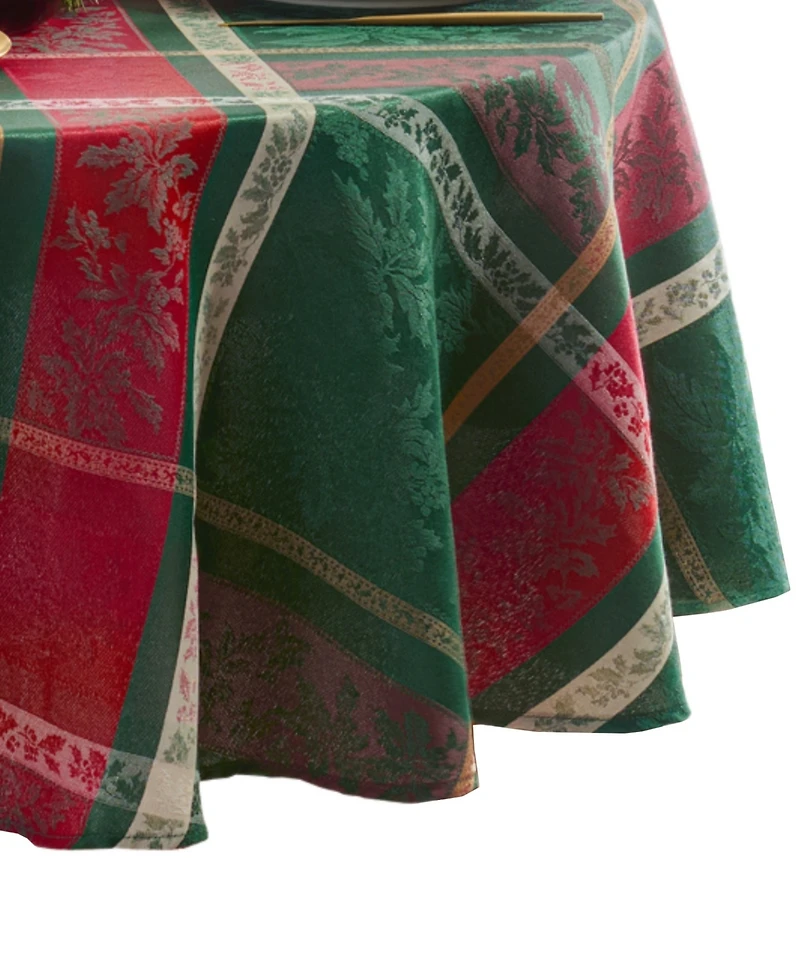 Elrene Merry and Festive Jacquard Tablecloth