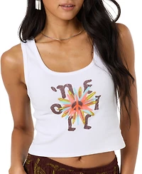O'Neill Women's Asterisk Ribbed Cropped Scoop Neck Tank Top