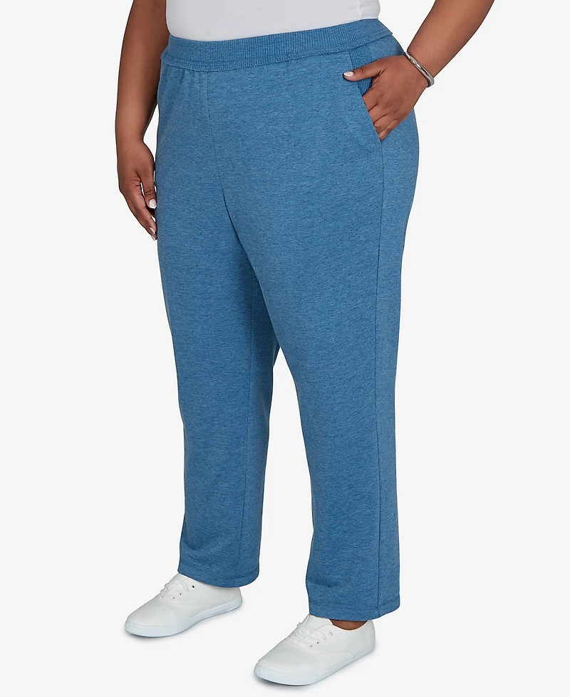 Alfred Dunner Plus Pull-On Elastic Waist Mid-Rise Denim Pants