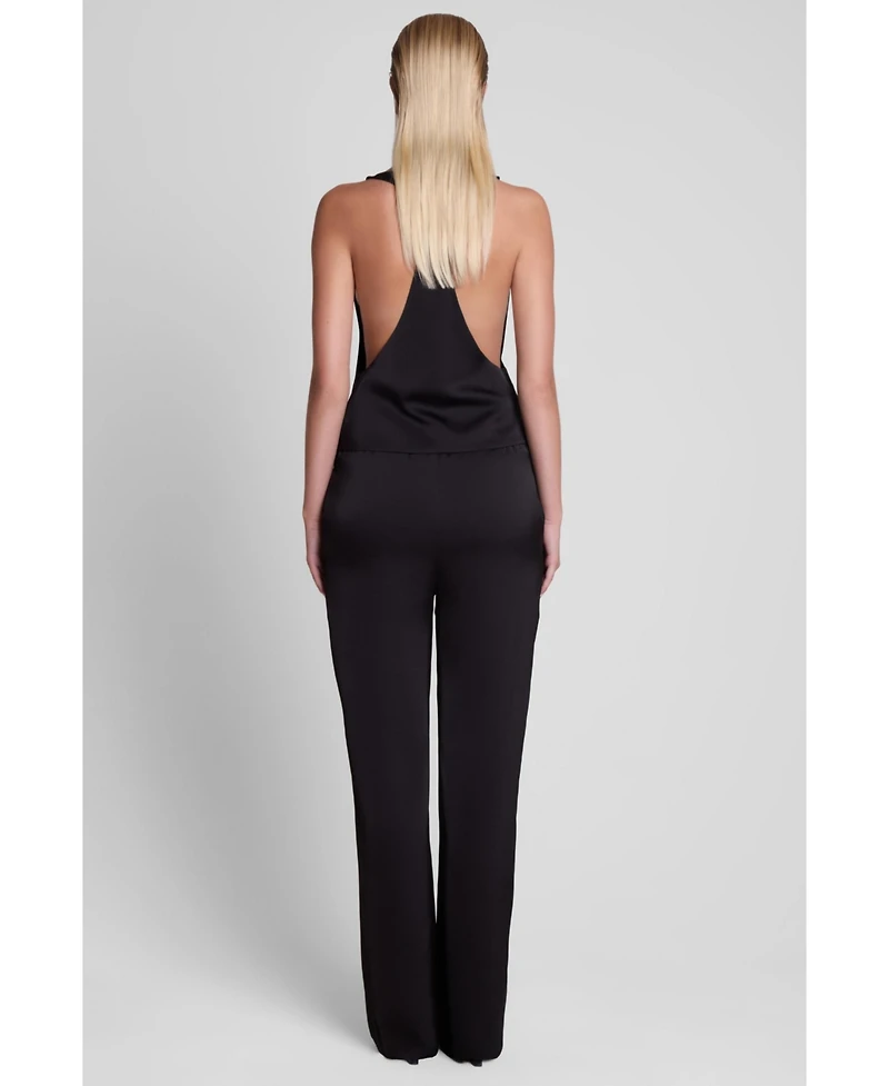 Leau Women's Soho Satin Straight Leg Pants