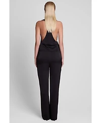 Leau Women's Soho Satin Straight Leg Pants