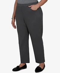 Alfred Dunner Plus Pull-On Mid-Rise Ankle Pants