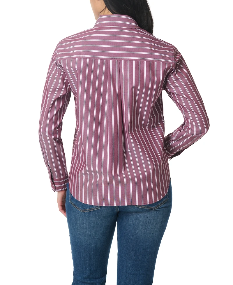 Gloria Vanderbilt Women's Livia Long-Sleeve Point-Collar Shirt