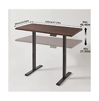 Clihome Electric Standing Desk, Adjustable Height Sit Stand Desk, Ergonomic Home Office Desk with 2-Tier Legs