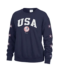 Champion Women's New York Yankees Fleece Americana Crewneck Sweatshirt
