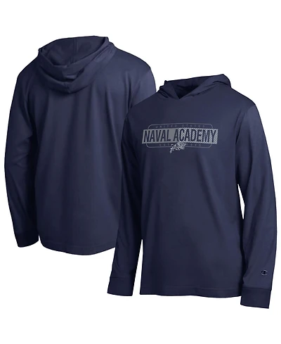 Champion Men's Navy Midshipmen Gradient All-Star Long Sleeve Hooded T-Shirt