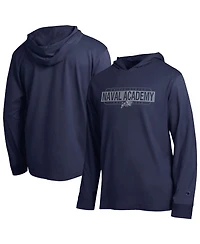 Champion Men's Navy Midshipmen Gradient All-Star Long Sleeve Hooded T-Shirt