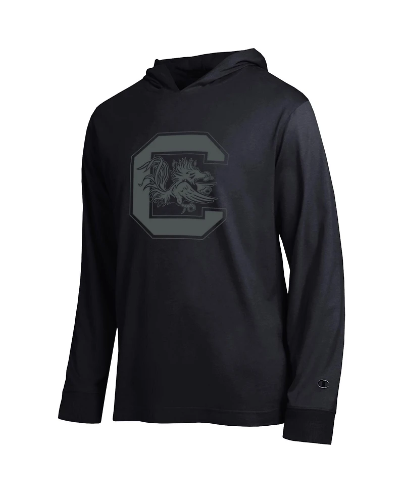 Champion Men's Black South Carolina Gamecocks Tonal All-Star Long Sleeve Hooded T-Shirt