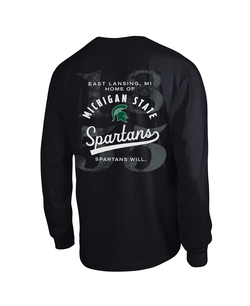 Champion Men's Michigan State Spartans Laminated All-Star Long-Sleeve Relaxed-Fit T-Shirt