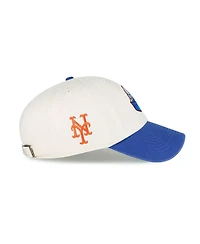 '47 Brand Men's Natural New York Mets Single Swirl Ice Cream Helmet 2.0 Clean Up Adjustable Hat