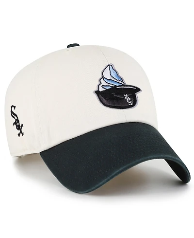 '47 Brand Men's Natural Chicago White Sox Single Swirl Ice Cream Helmet 2.0 Clean Up Adjustable Hat