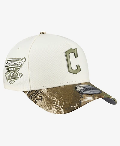 New Era Men's Khaki/Realtree Camo Cleveland Guardians 9FORTY A-Frame Adjustable Hat