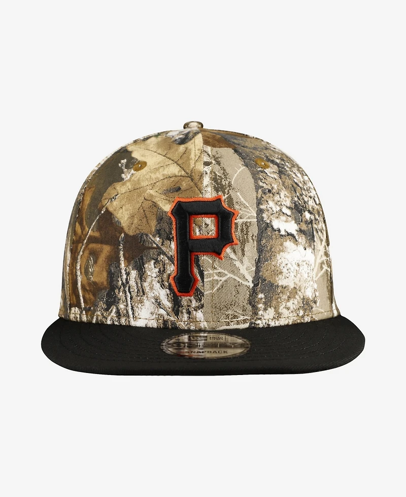 New Era Men's Camo Pittsburgh Pirates Realtree Orange Pop 9FIFTY Snapback Hat