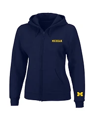 Profile Women's Navy Michigan Wolverines Plus Full-Zip Jacket