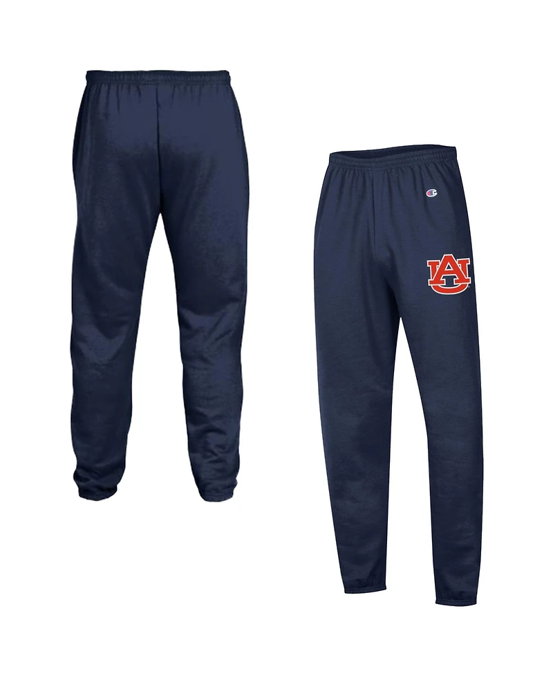 Champion Men's Navy Auburn Tigers Powerblend Banded Fleece Sweatpants