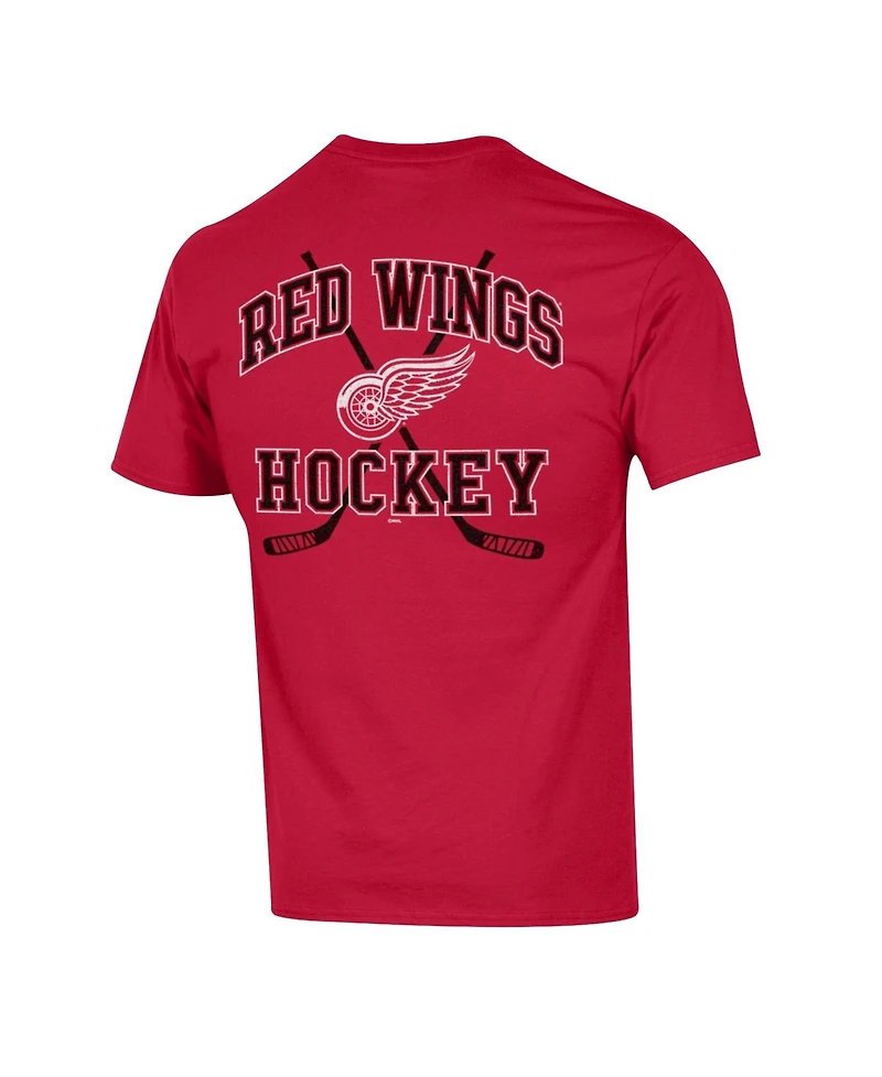 Champion Men's Detroit Red Wings Stick With It Oversized-Graphic T-Shirt