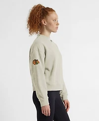 Champion Women's Chicago Blackhawks Collar Script Triumph Fleece Pullover Crewneck Sweatshirt