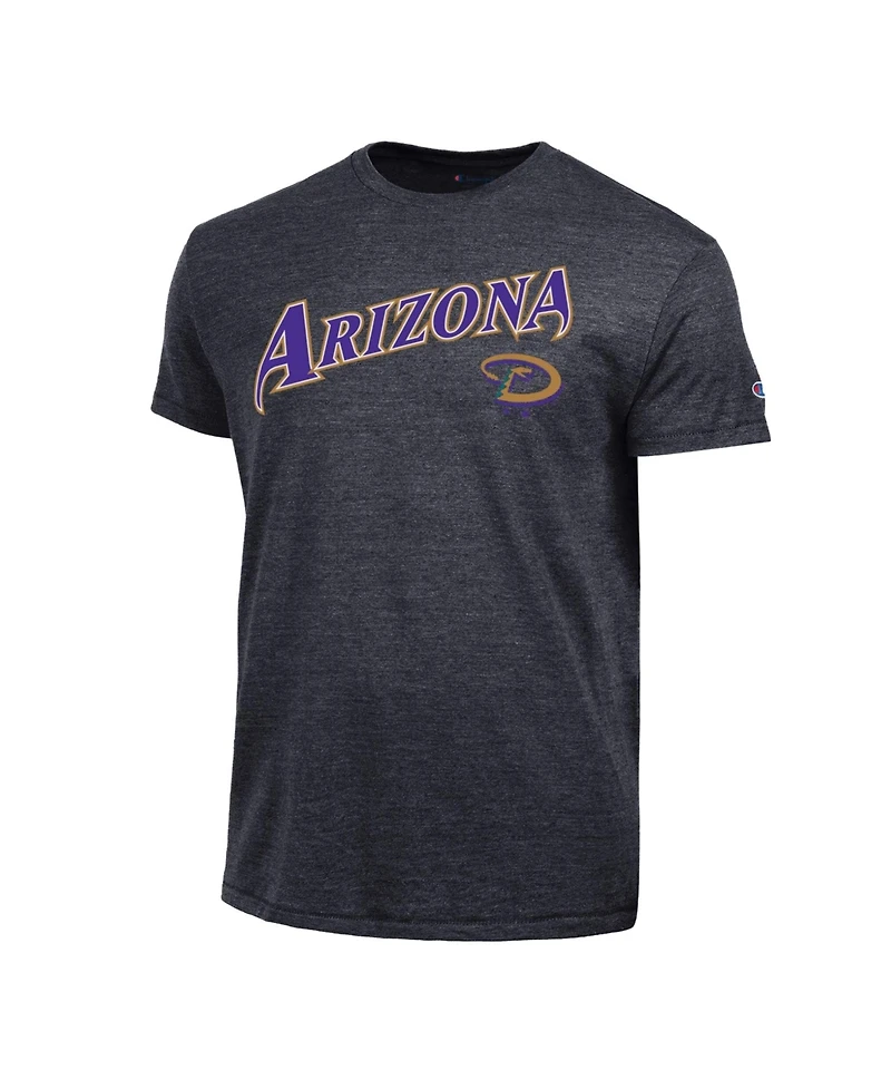 Champion Men's Arizona Diamondbacks Cooperstown Wordmark Lockup Tri-Blend T-Shirt