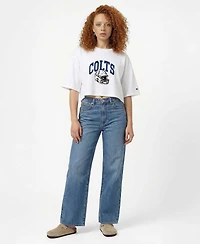 Champion Women's Indianapolis Colts Boyfriend Cropped Oversized T-Shirt