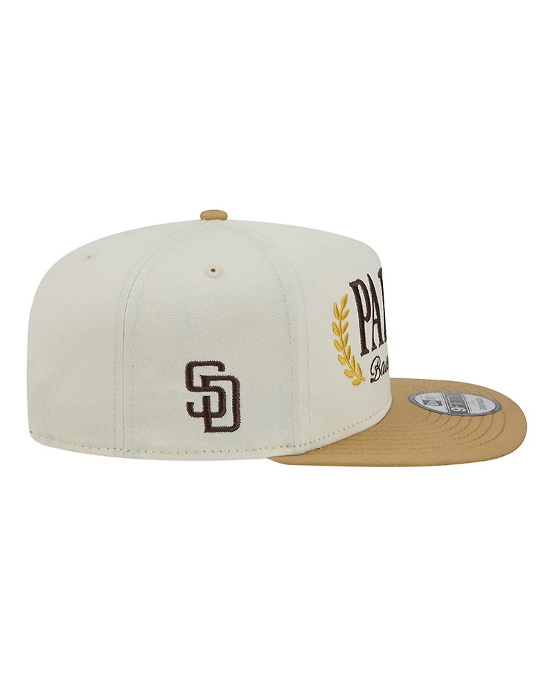 New Era Men's Cream San Diego Padres Club 9FIFTY A-Frame Snapback Hat