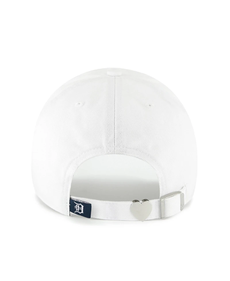'47 Brand Women's White Detroit Tigers Trendy Script Clean Up Adjustable Hat