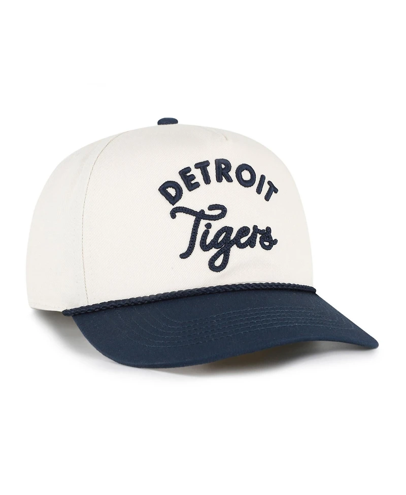 '47 Brand Men's Natural/Navy Detroit Tigers Rope Script Hitch Adjustable Hat