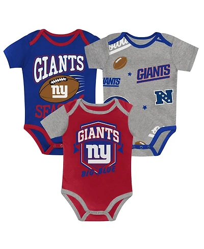 Outerstuff Baby Boys and Girls 3-Piece New York Giants First Round Pick Creeper