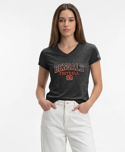 Champion Women's Cincinnati Bengals Triumph Tri-Blend V-Neck T-Shirt