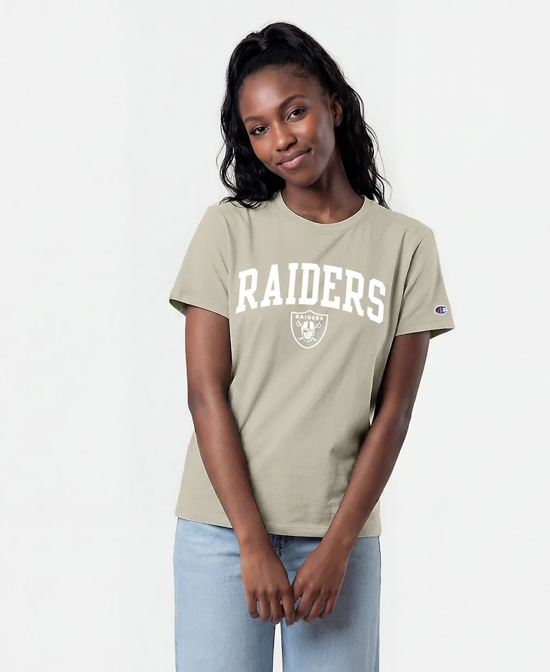 Champion Women's Las Vegas Raiders Cocoa Butter Screen Print T-Shirt
