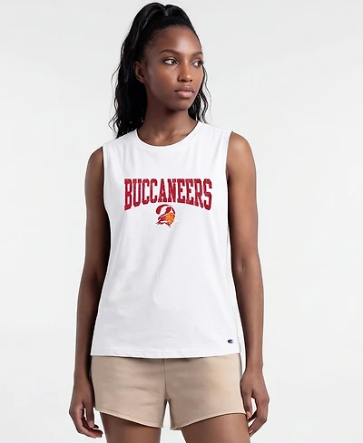 Champion Women's Tampa Bay Buccaneers Distressed Muscle Tank Top