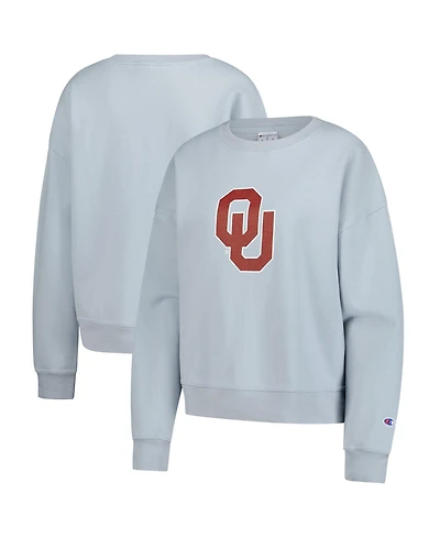 Champion Women's Oklahoma Sooners Powerblend Relaxed-Fit Crewneck Long-Sleeve Sweatshirt
