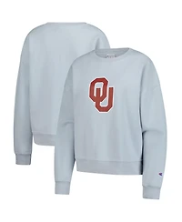 Champion Women's Oklahoma Sooners Powerblend Relaxed-Fit Crewneck Long-Sleeve Sweatshirt