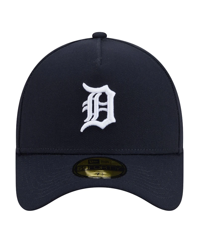 New Era Men's Navy Detroit Tigers A-Frame 59FORTY Fitted Hat