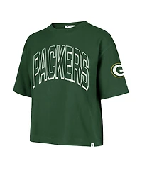 '47 Brand Women's Green Bay Packers Call Out Reed City Relaxed-Fit Cropped T-Shirt