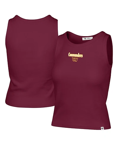 '47 Brand Women's Washington Commanders Ribbed Cropped Cotton-Blend Tank Top