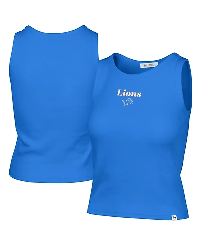 '47 Brand Women's Detroit Lions Ribbed Cropped Tank Top