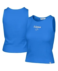 '47 Brand Women's Detroit Lions Ribbed Cropped Tank Top