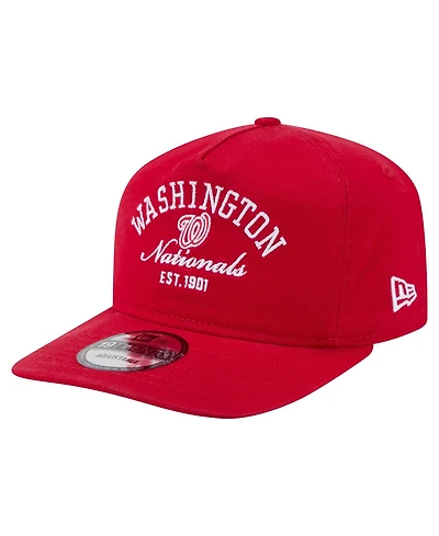 New Era Men's Red Washington Nationals Stacked 19TWENTY Adjustable Hat