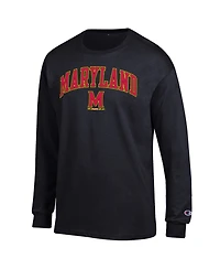 Champion Men's Black Maryland Terrapins Arch Over Logo Long Sleeve T-Shirt
