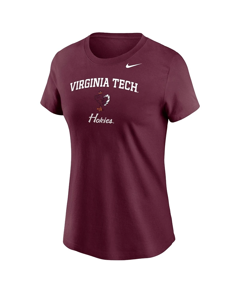 Nike Women's Virginia Tech Hokies Relaxed-Fit Combed Cotton T-Shirt