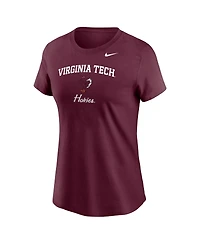Nike Women's Virginia Tech Hokies Relaxed-Fit Combed Cotton T-Shirt