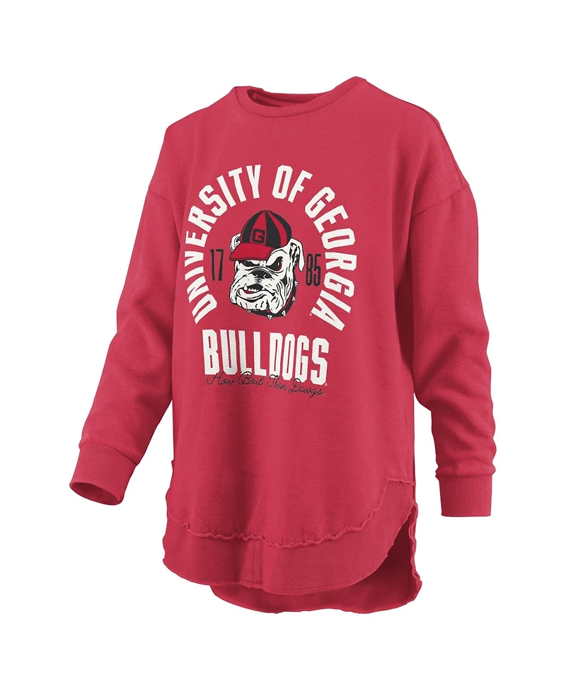 Pressbox Women's Georgia Bulldogs Blitz Screen-Print Dropped-Shoulder Long-Sleeve T-Shirt