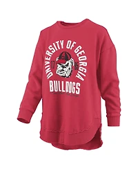 Pressbox Women's Georgia Bulldogs Blitz Screen-Print Dropped-Shoulder Long-Sleeve T-Shirt