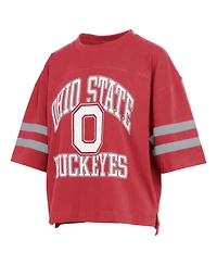 Pressbox Women's Ohio State Buckeyes Wayne Tyler Cropped T-Shirt