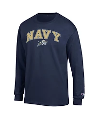 Champion Men's Navy Midshipmen Arch Over Logo Long Sleeve T-Shirt