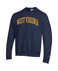 Champion Men's West Virginia Mountaineers Basic Arch Fleece Pullover Sweatshirt