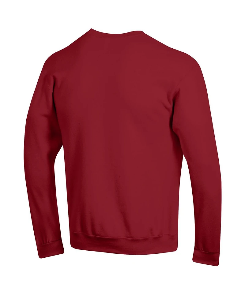Champion Men's Arkansas Razorbacks Crewneck Arch Over Logo Pullover Sweatshirt